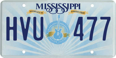 MS license plate HVU477