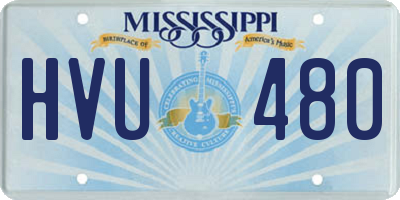 MS license plate HVU480