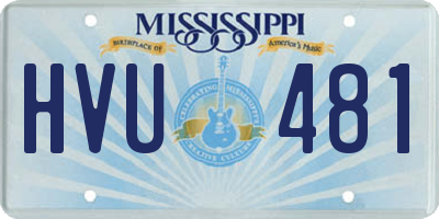 MS license plate HVU481