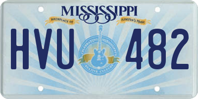 MS license plate HVU482