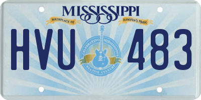 MS license plate HVU483
