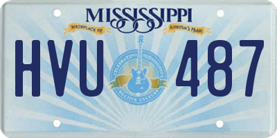 MS license plate HVU487