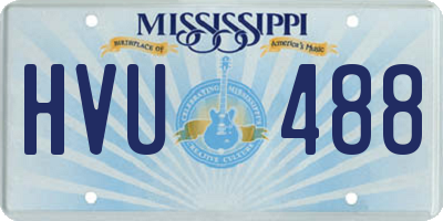 MS license plate HVU488