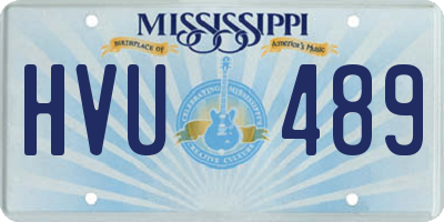 MS license plate HVU489