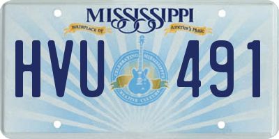 MS license plate HVU491