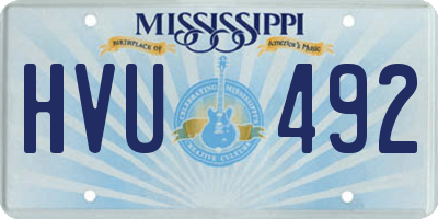 MS license plate HVU492