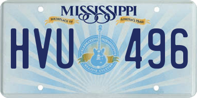 MS license plate HVU496