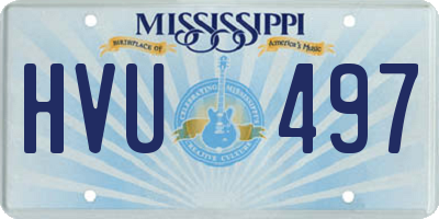 MS license plate HVU497