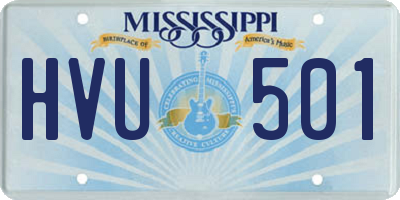 MS license plate HVU501