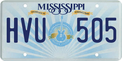 MS license plate HVU505