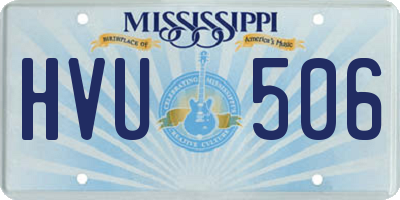 MS license plate HVU506