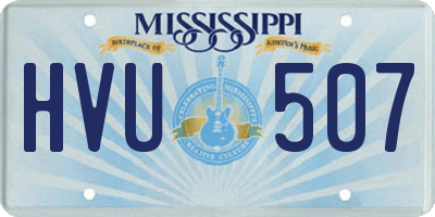 MS license plate HVU507