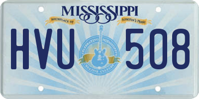 MS license plate HVU508