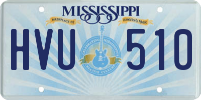 MS license plate HVU510