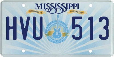 MS license plate HVU513