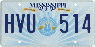 MS license plate HVU514