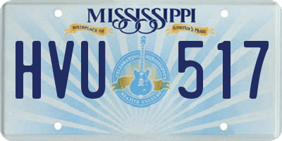 MS license plate HVU517