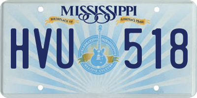 MS license plate HVU518