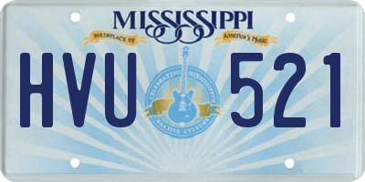 MS license plate HVU521