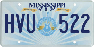 MS license plate HVU522