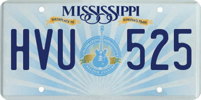 MS license plate HVU525
