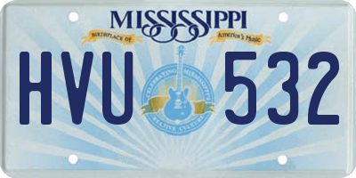MS license plate HVU532