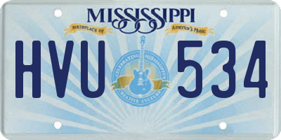 MS license plate HVU534