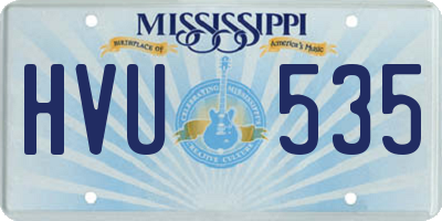 MS license plate HVU535