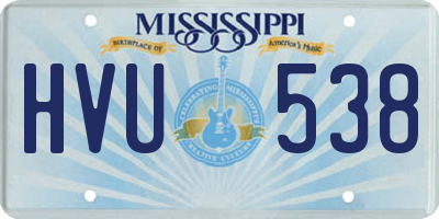 MS license plate HVU538