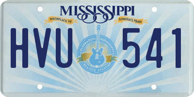 MS license plate HVU541