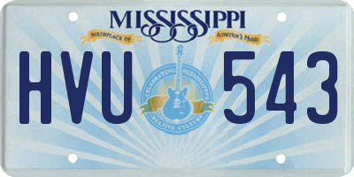 MS license plate HVU543