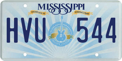 MS license plate HVU544