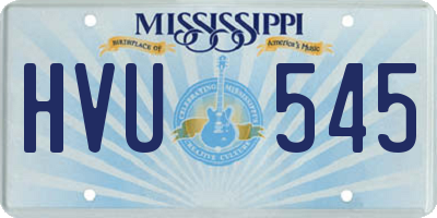 MS license plate HVU545