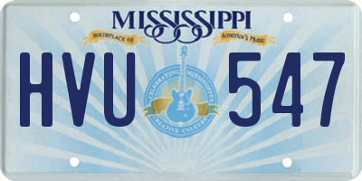 MS license plate HVU547