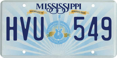 MS license plate HVU549