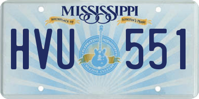 MS license plate HVU551