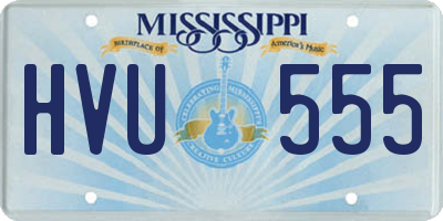 MS license plate HVU555