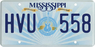 MS license plate HVU558