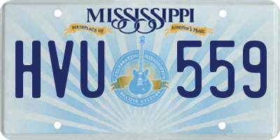 MS license plate HVU559