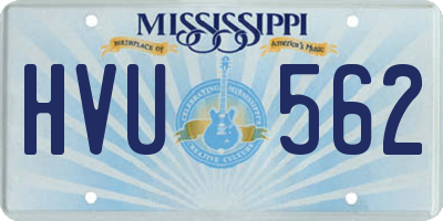 MS license plate HVU562
