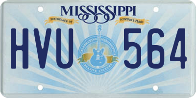 MS license plate HVU564