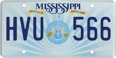 MS license plate HVU566