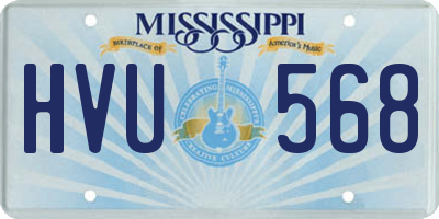 MS license plate HVU568