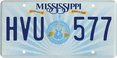 MS license plate HVU577