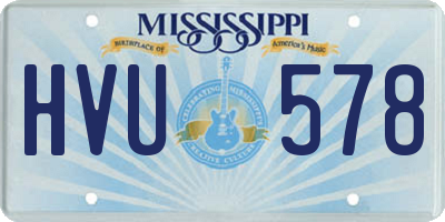 MS license plate HVU578
