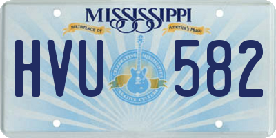 MS license plate HVU582