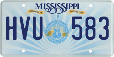 MS license plate HVU583