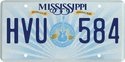 MS license plate HVU584