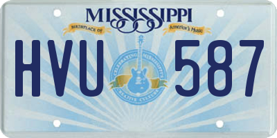 MS license plate HVU587