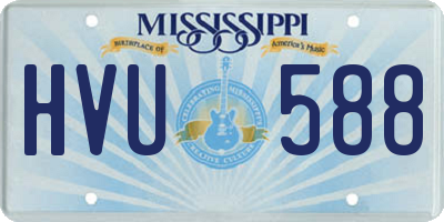 MS license plate HVU588